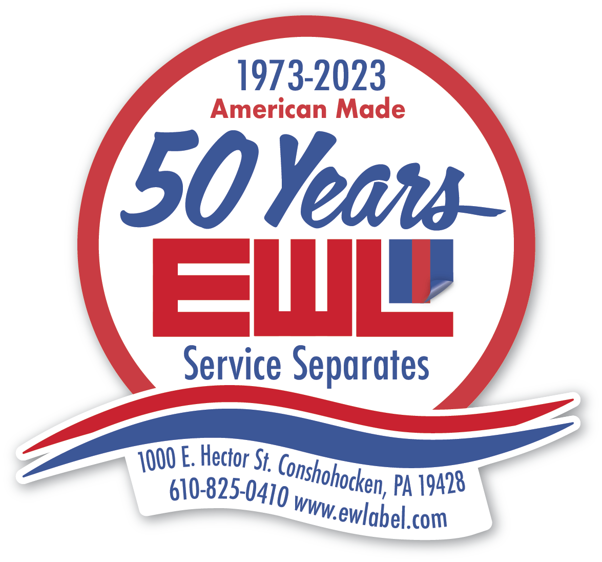 East West Label company 50th Anniversary logo
